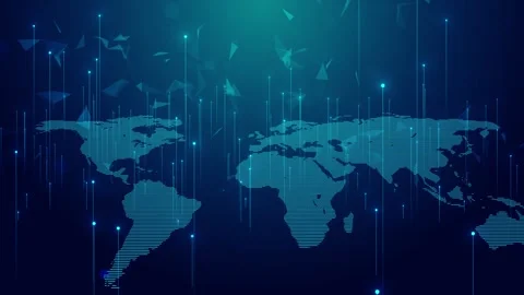 Technology Network Data Connection, Future innovation digital matrix Cyber Stock Footage 293347005