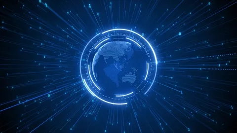 Technology Network Data Connection, Future innovation digital matrix Cyber Stock Footage 293376004