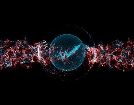 Technology network data transmission and arrow Illustrazione stock