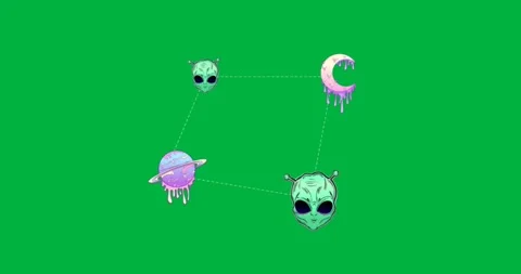 Technology network forming on transparent background with dashed lines linking Video stock 317594667