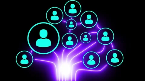 Technology Network Growth Animation with Digital Icons and Connections  Blu.. Video stock 309265417