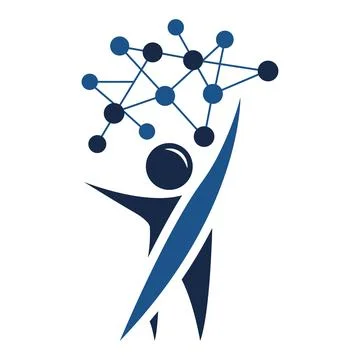 Technology Network Human Logo Design Vector Icon Template Stock-Illustration