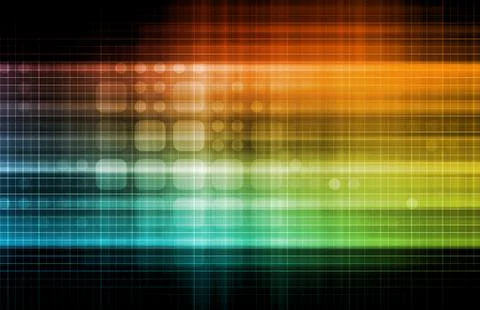 Technology network 库存插图