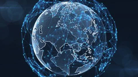 Technology network. Stock Illustration