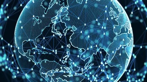 Technology network. Stock Illustration