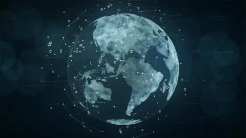 Technology network Illustrazione stock