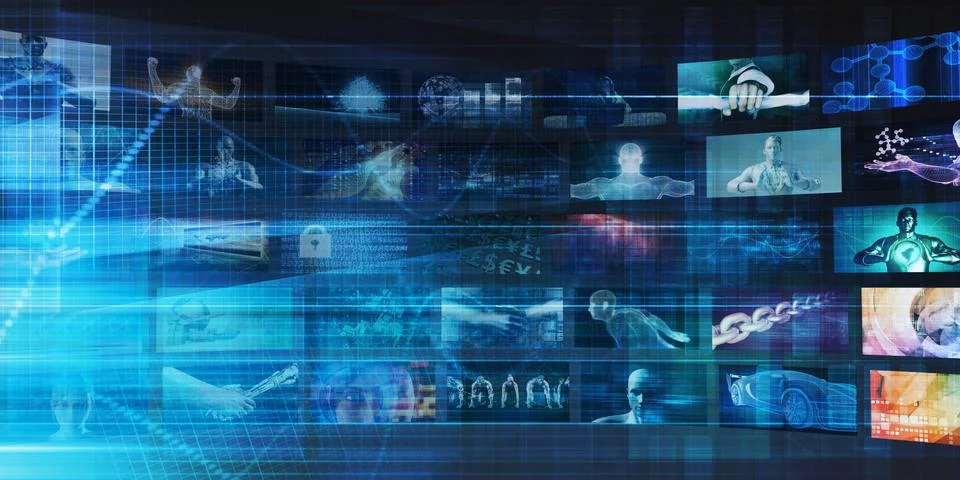 Technology Network 스톡 일러스트