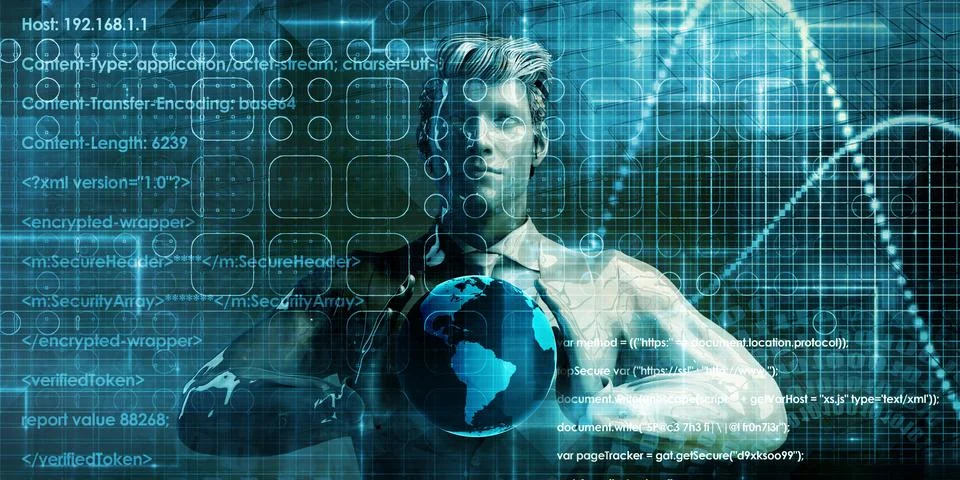 Technology Network Illustrazione stock