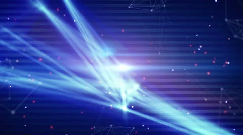Technology network light stripes loop background Stock Footage 26400452