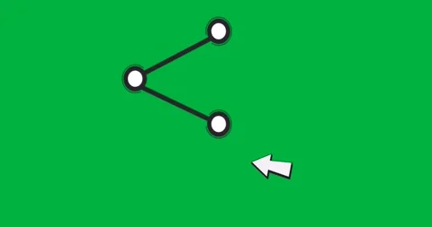 Technology network linking three nodes on transparent background, arrow Stock Footage 317669528