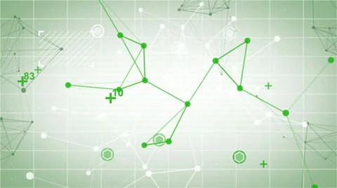Technology network loop green background Stock Footage 26400409