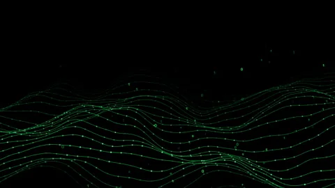 Technology network moving lines and dots particles, Connection and digital Stock Footage 339851156