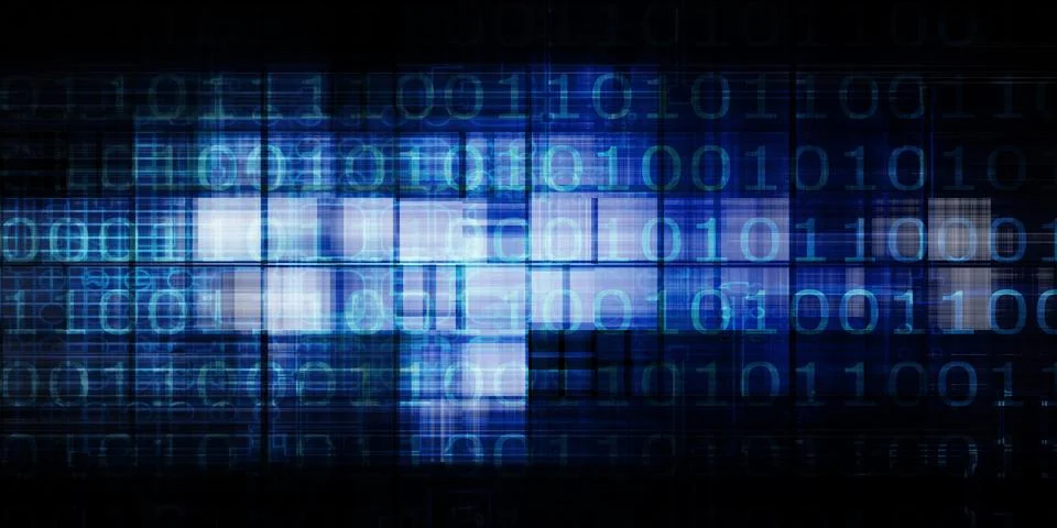 Technology Network System Digital Data Processing Stock Illustration