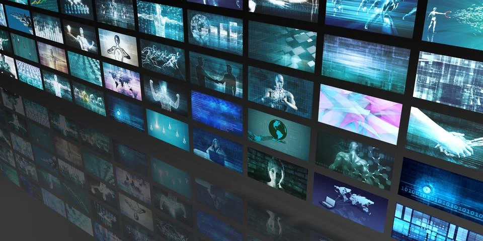 Technology Network System Stock Illustration