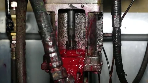 Technology of newspaper printing Stock Footage 97068071