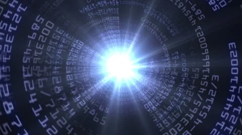 Technology Numbers Tunnel Background | Stock Video | Pond5
