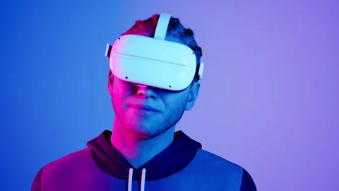 Technology, online game, entertainment, virtual world in 3D simulation Stock Footage 244343585
