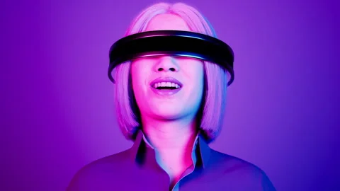 Technology, online game, entertainment, virtual world in 3D simulation Stock Footage 244522365