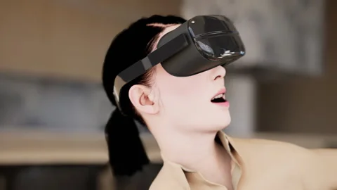 Technology, online game, entertainment, virtual world in 3D simulation Stock Footage 244698213