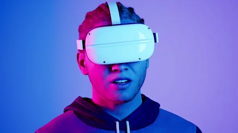 Technology, online game, entertainment, virtual world in 3D simulation Stock Footage 245211832