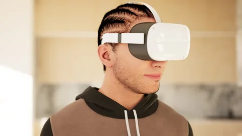 Technology, online game, entertainment, virtual world in 3D simulation Stock Footage 245558796