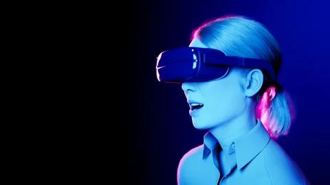 Technology, online game, entertainment, virtual world in 3D simulation Stock Illustration