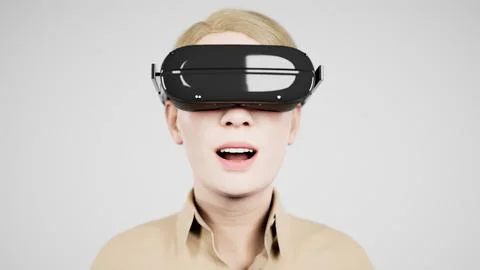 Technology, online game, entertainment, virtual world in 3D simulation Stock Illustration