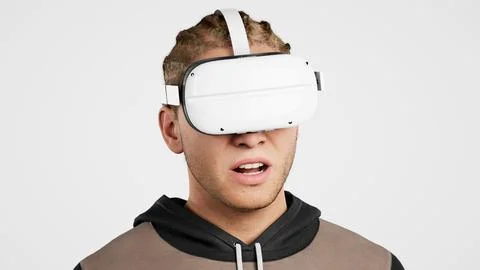 Technology, online game, entertainment, virtual world in 3D simulation Stock Illustration