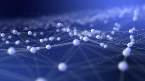 Technology or connectivity idea with plexus effect Stock Footage 254312769