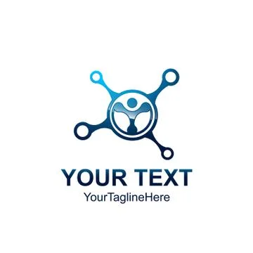 Technology orbit web rings logo design. Vector circle ring logo design. Abstr Illustrazione stock