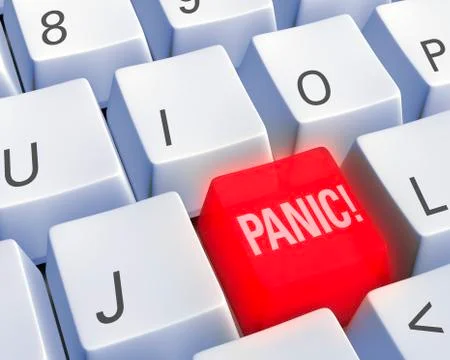 Technology - panic! Stock Illustration