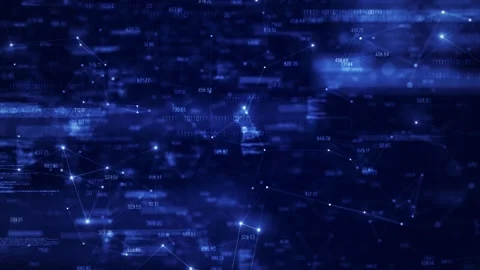 Technology Particle Binary Connection Stock Footage 321595143