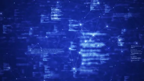 Technology Particle Binary Connection Stock Footage 321600797