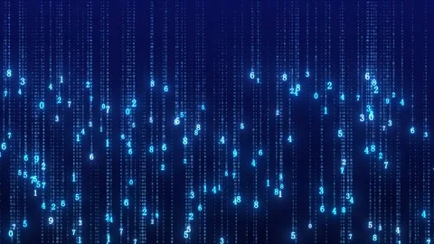 Technology particle digital rain falling Stock-Footage 295401435
