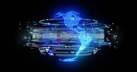 Technology Particle Earth Stock Footage 321582262