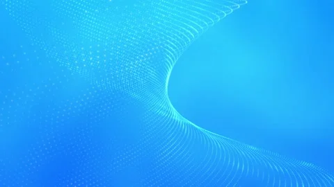 Technology particle lights blue motion background Stock Footage 306494385