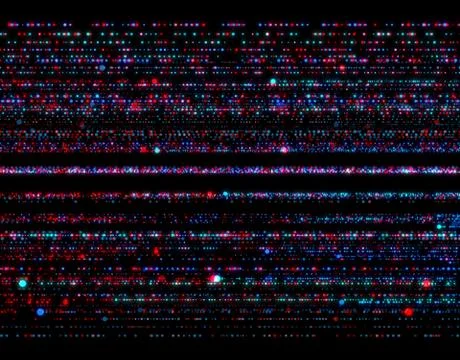 Technology particle network data transmission Illustrazione stock