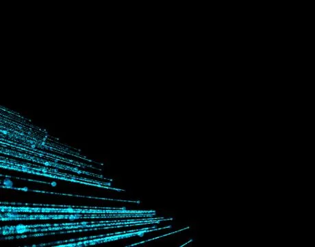 Technology particle network data transmission Illustrazione stock