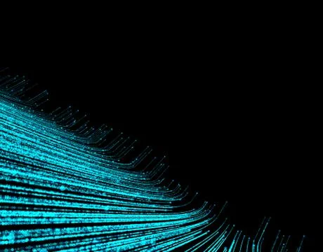 Technology particle network data transmission Illustrazione stock