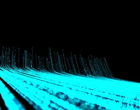 Technology particle network data transmission Illustrazione stock