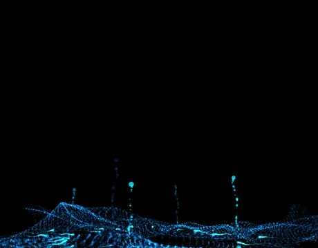 Technology particle network data transmission イラスト素材