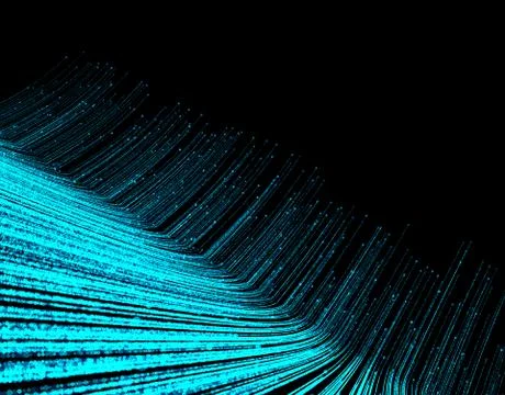 Technology particle network data transmission Illustrazione stock