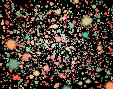 Technology particle network data transmission Illustrazione stock