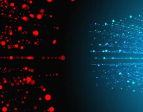 Technology particle network data transmission Stock-Illustration