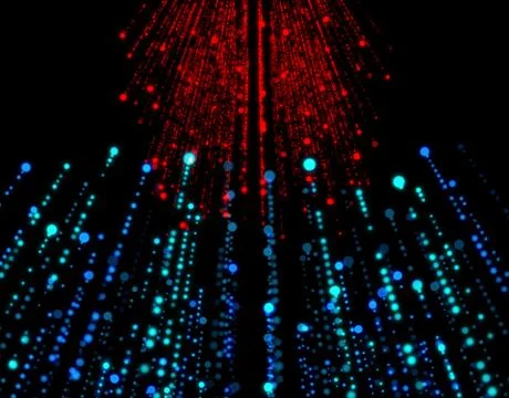Technology particle network data transmission Stock-Illustration