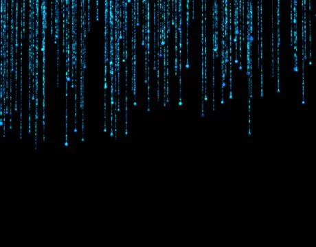 Technology particle network data transmission Illustrazione stock