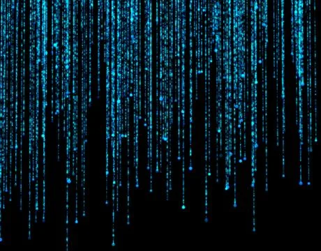 Technology particle network data transmission Illustrazione stock