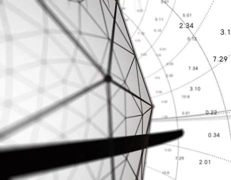 Technology particle planet, data transmission Stock Illustration