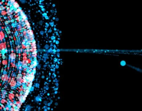 Technology particle planet Stock Illustration