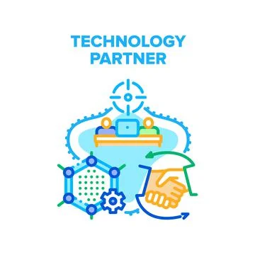 Technology Partner Vector Concept Illustration Stock Illustration
